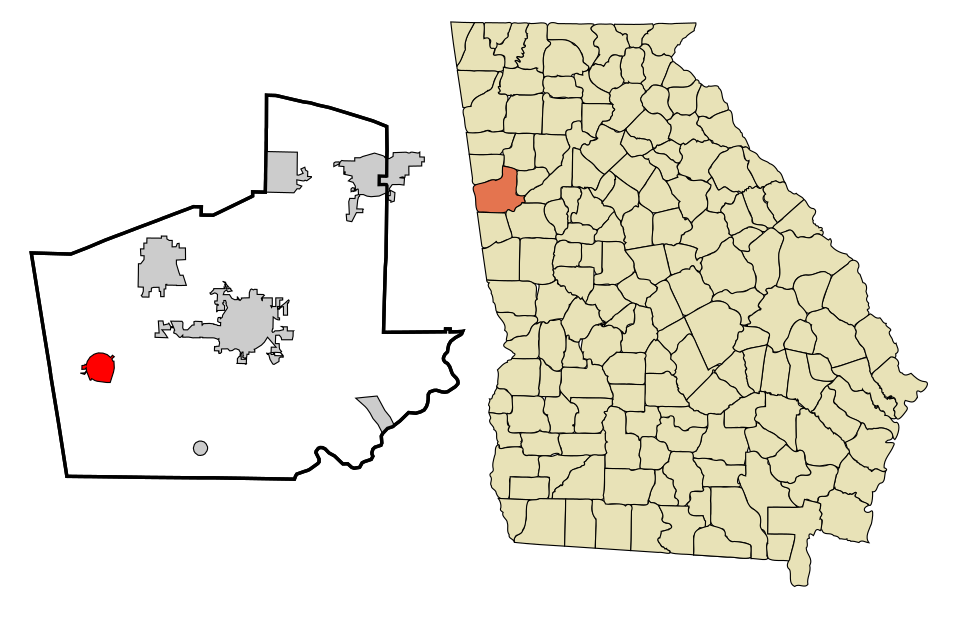 Locator map of Bowdon