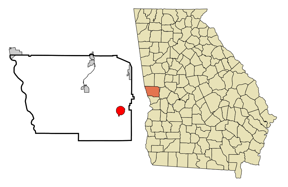 Locator map of Waverly Hall