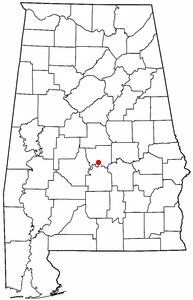 Locator map of Autaugaville