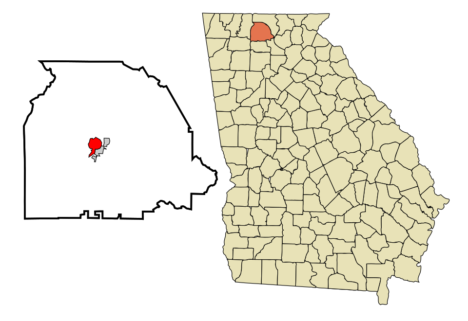 Locator map of Ellijay