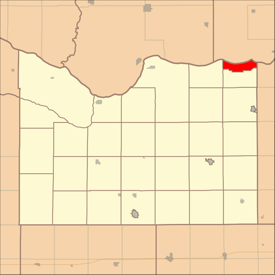 Locator map of North Frankfort