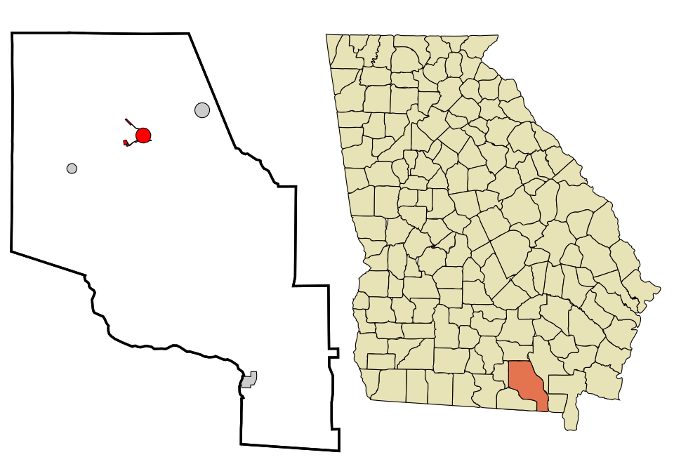 Locator map of Homerville
