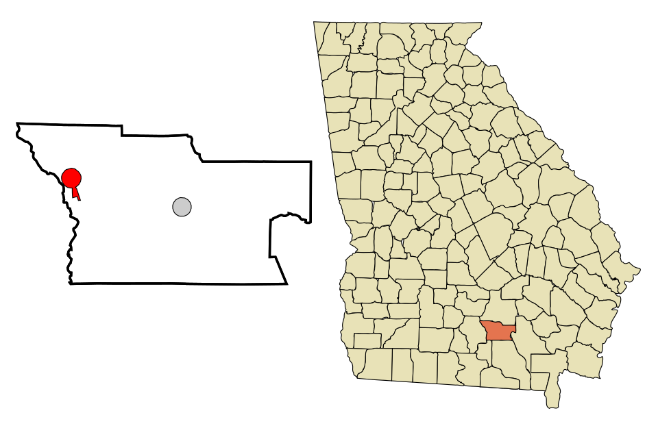 Locator map of Willacoochee