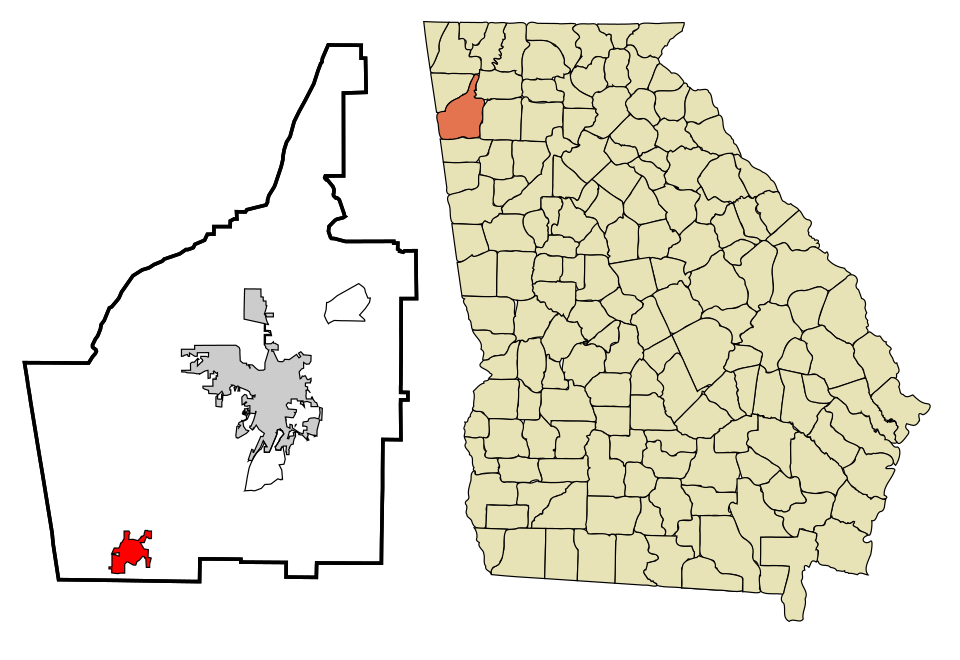 Locator map of Cave Spring