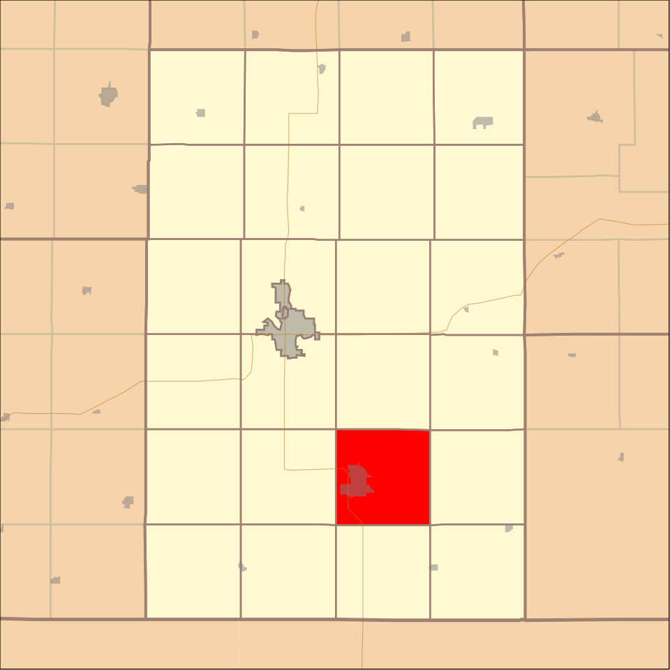 Locator map of Blue Springs-Wymore
