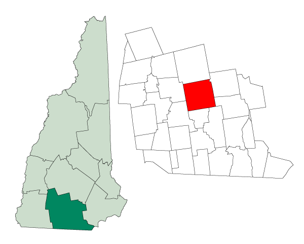 Locator map of New Boston
