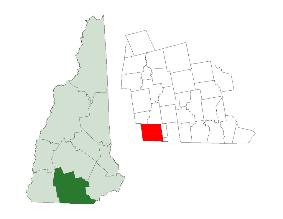 Locator map of New Ipswich