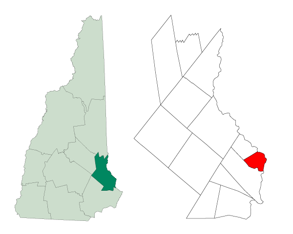 Locator map of Rollinsford
