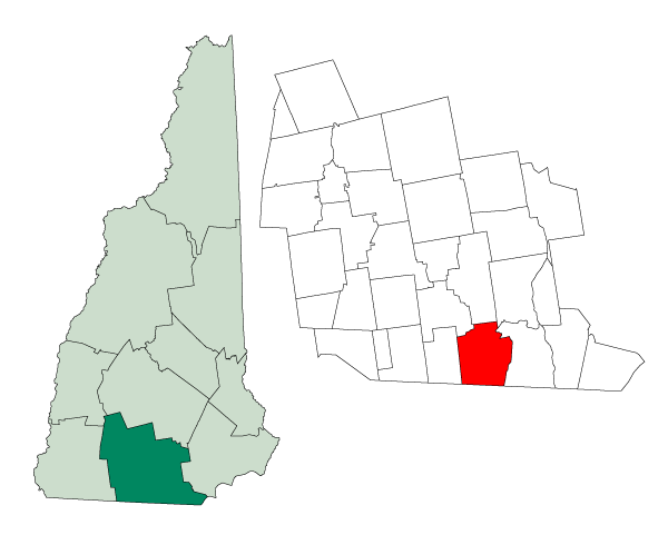 Locator map of Hollis