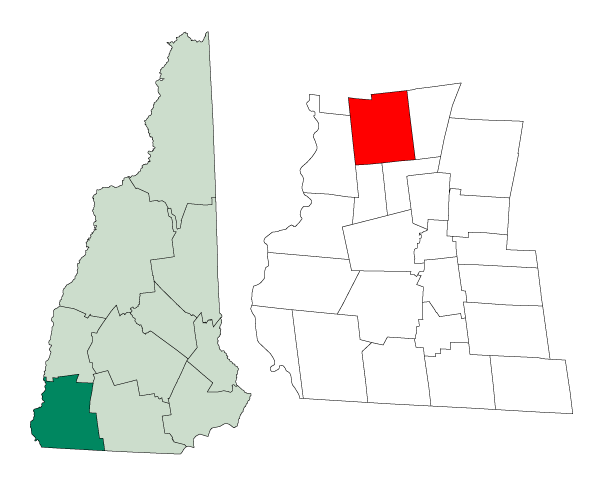 Locator map of Alstead