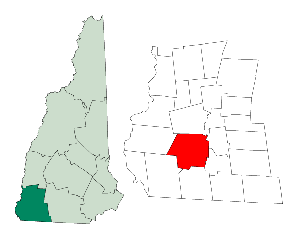 Locator map of Swanzey