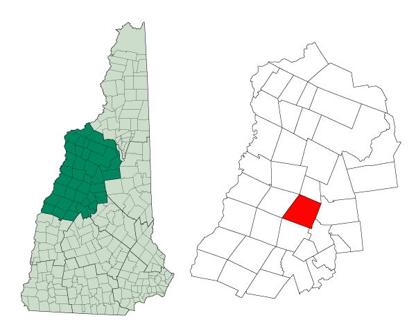 Locator map of Rumney