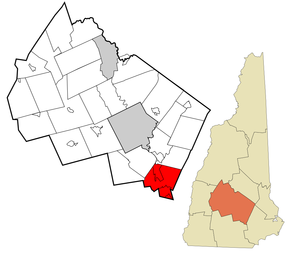 Locator map of Hooksett