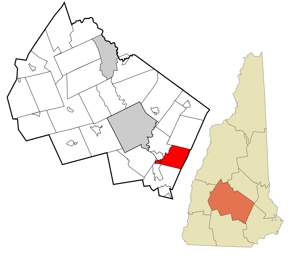 Locator map of Allenstown