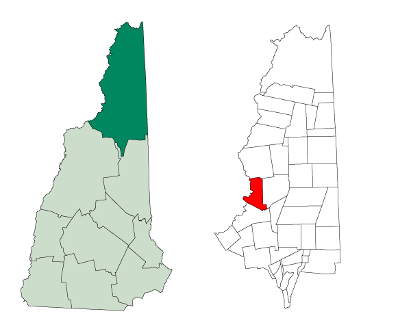 Locator map of Northumberland