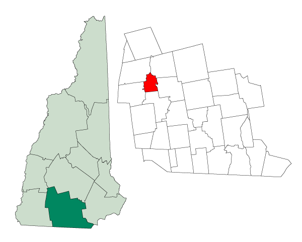 Locator map of Bennington