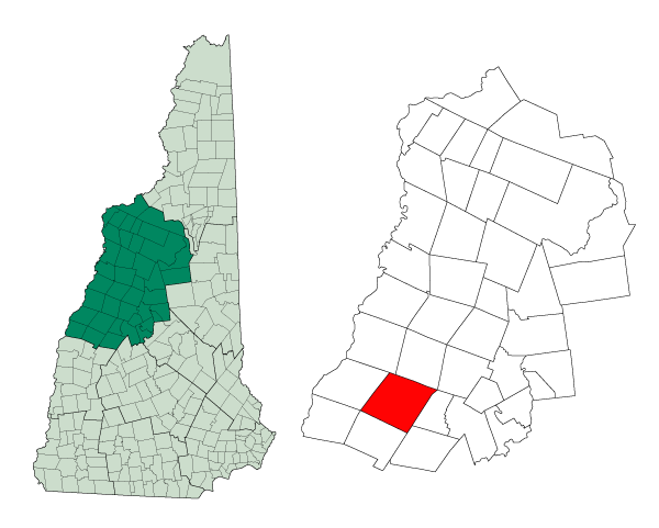 Locator map of Canaan
