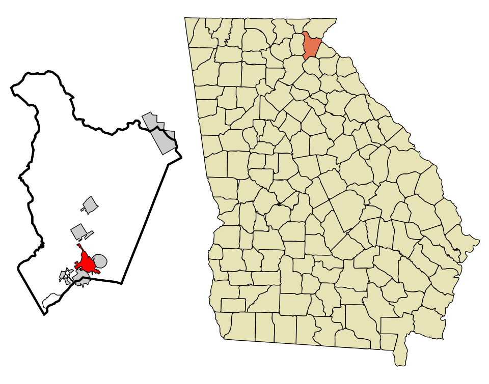 Locator map of Cornelia