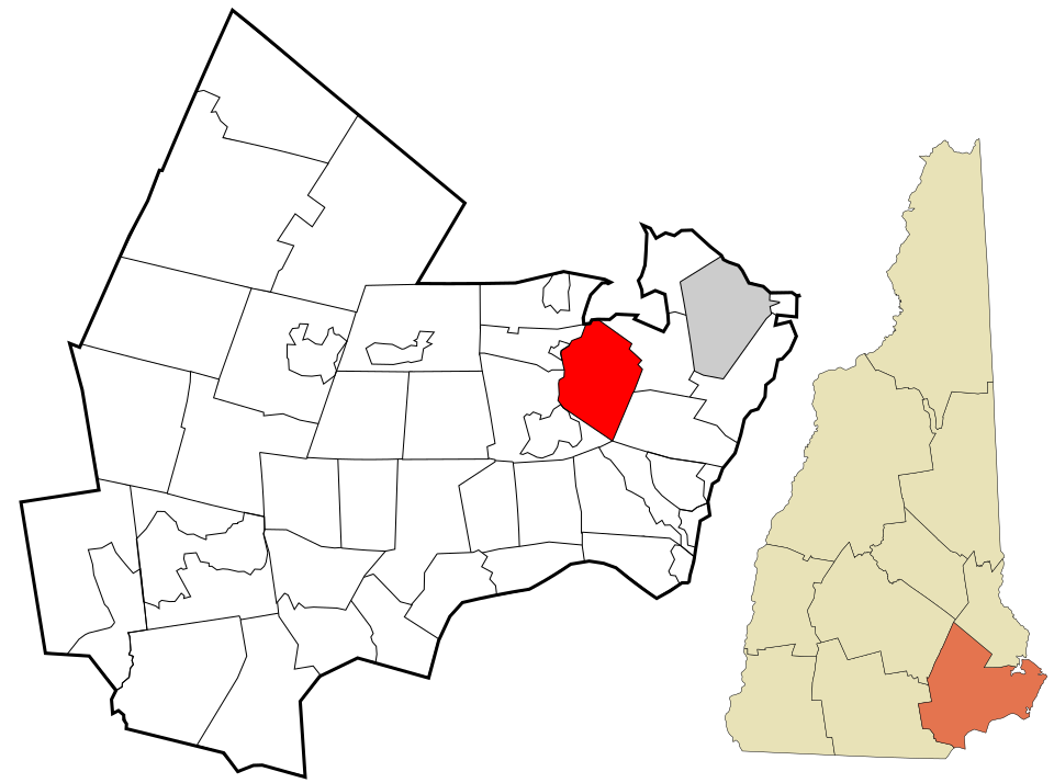 Locator map of Stratham