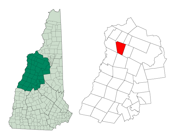 Locator map of Landaff