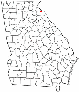 Locator map of Lavonia