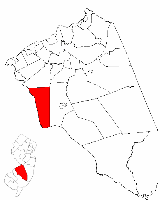 Locator map of Evesham