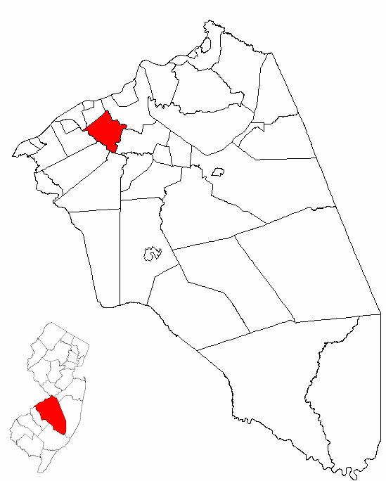 Locator map of Willingboro