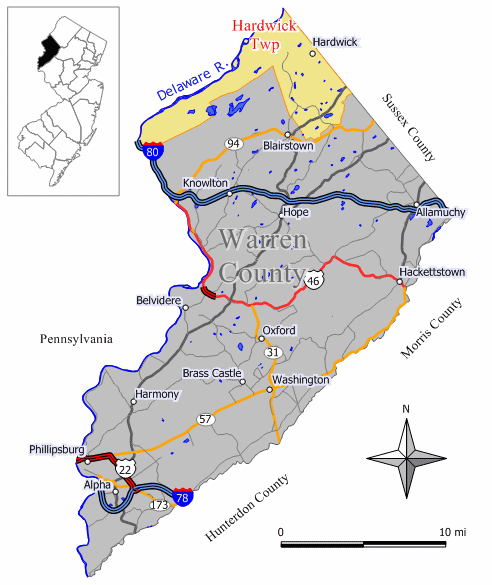 Locator map of Hardwick