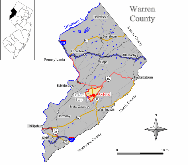 Locator map of Oxford
