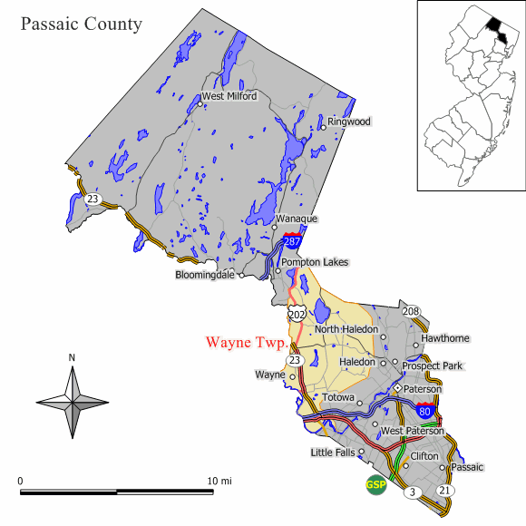 Map of Wayne