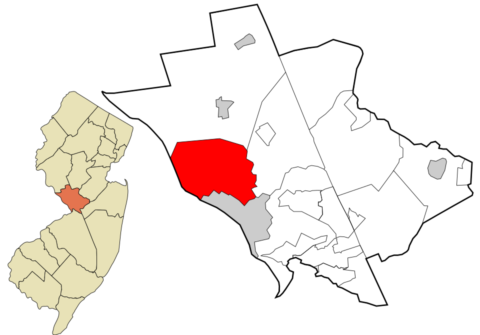 Locator map of Ewing