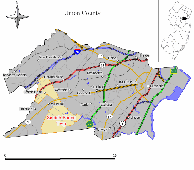 Map of Scotch Plains