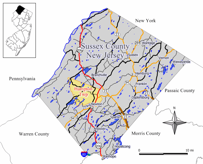 Locator map of Hampton