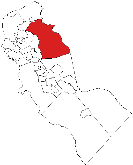 Locator map of Cherry Hill