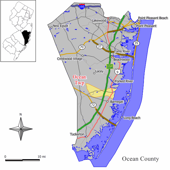 Locator map of Ocean