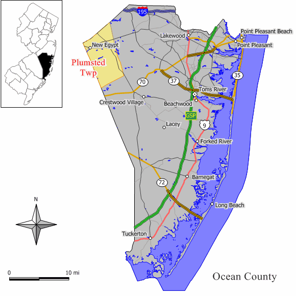 Locator map of Plumsted