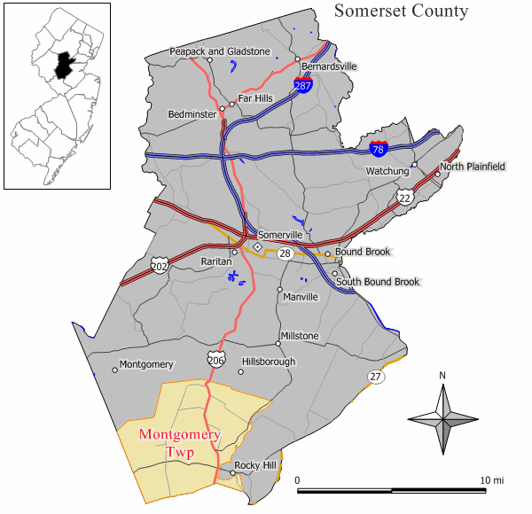 Locator map of Montgomery