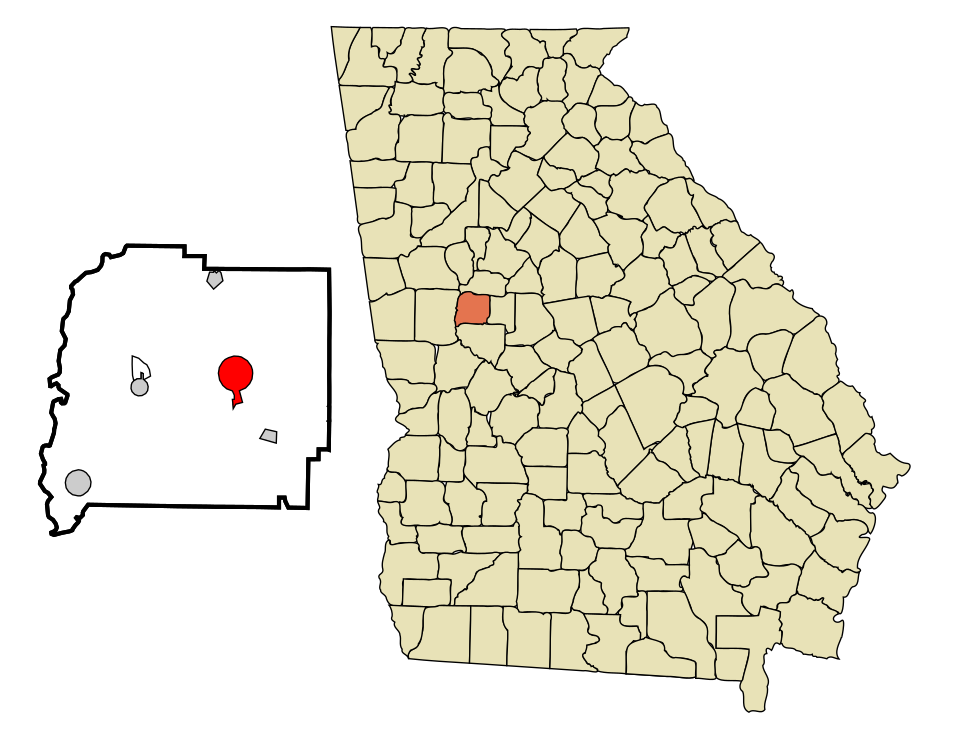 Locator map of Zebulon