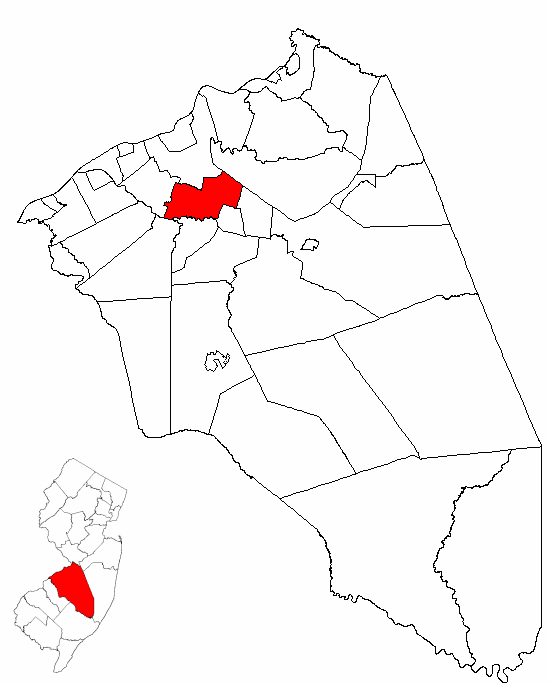 Locator map of Westampton