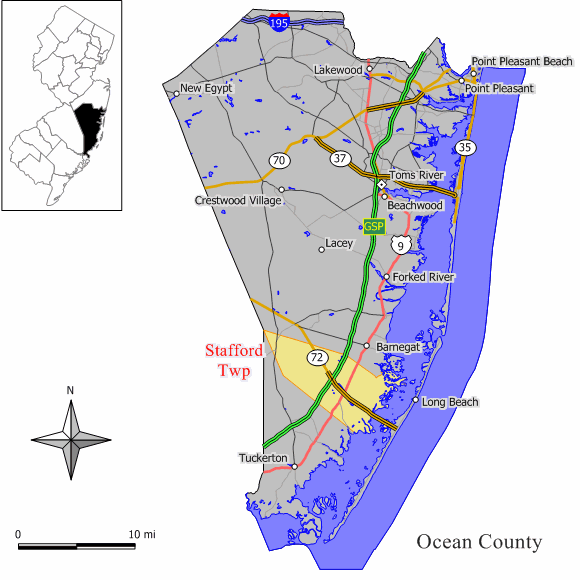 Map of Stafford