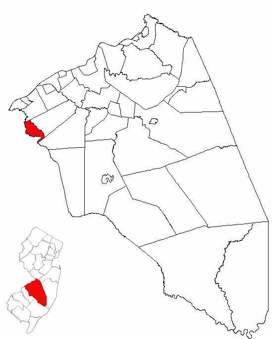 Locator map of Maple Shade