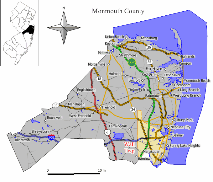 Locator map of Wall