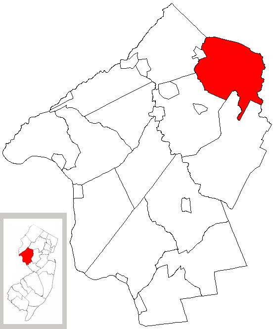 Locator map of Tewksbury