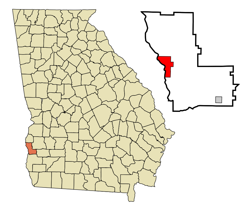 Locator map of Fort Gaines