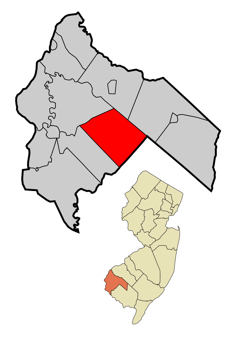 Locator map of Alloway