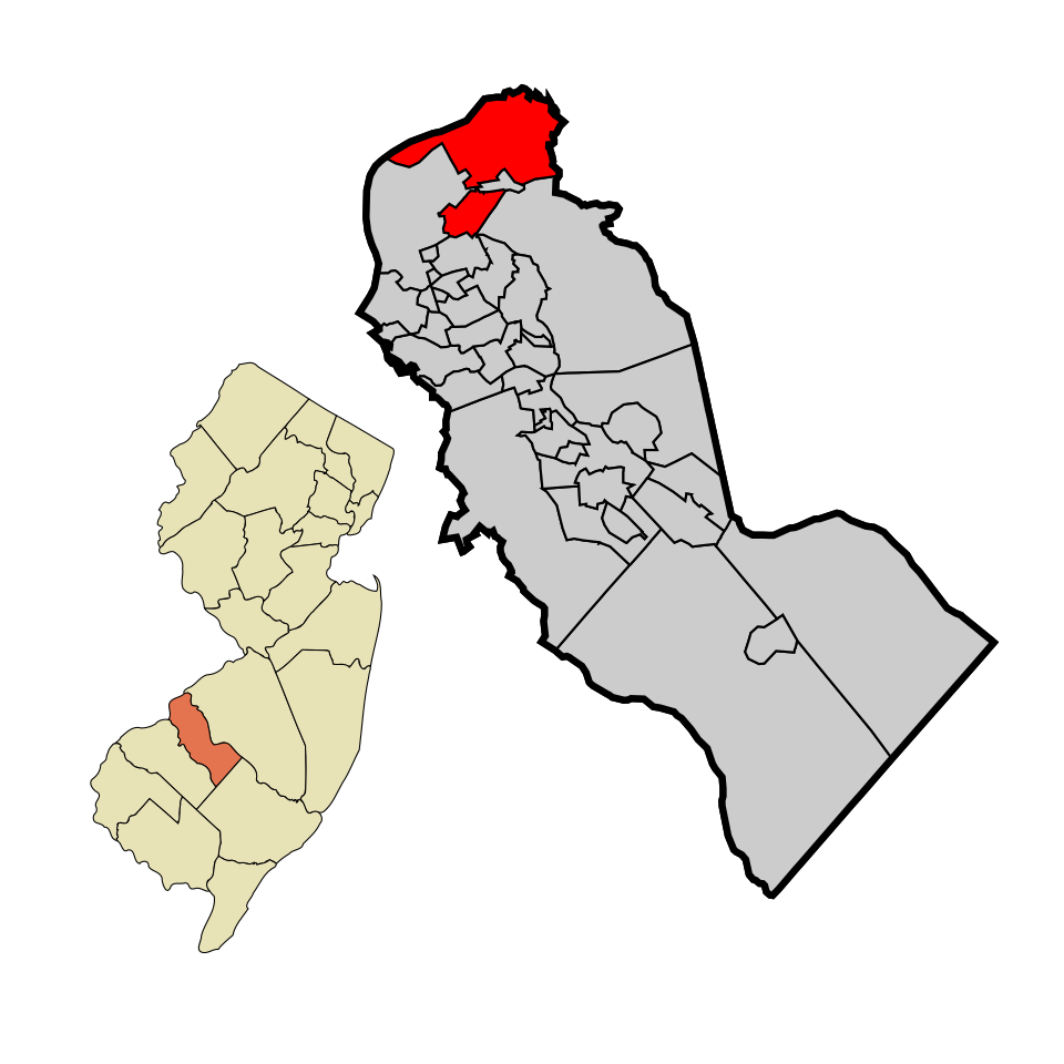 Locator map of Pennsauken