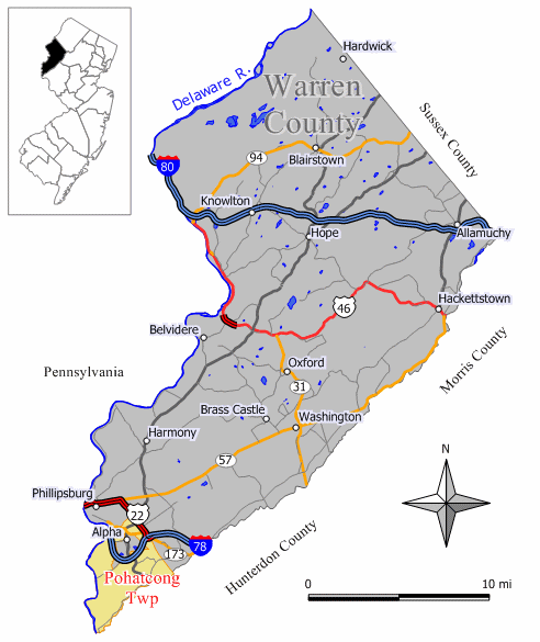 Locator map of Pohatcong