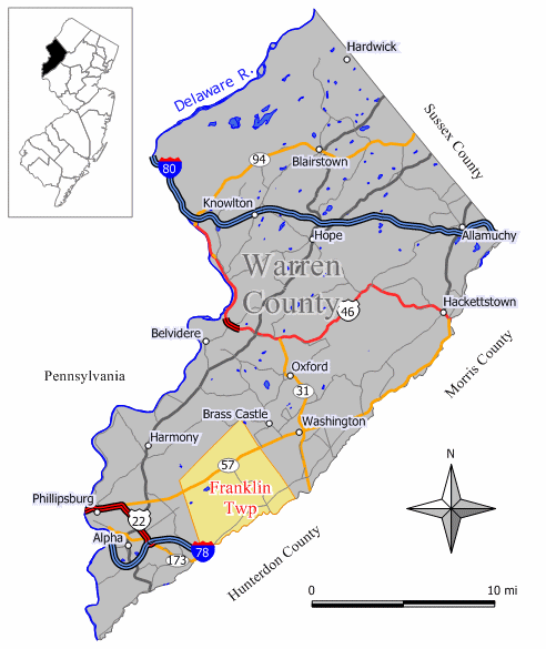 Locator map of Franklin