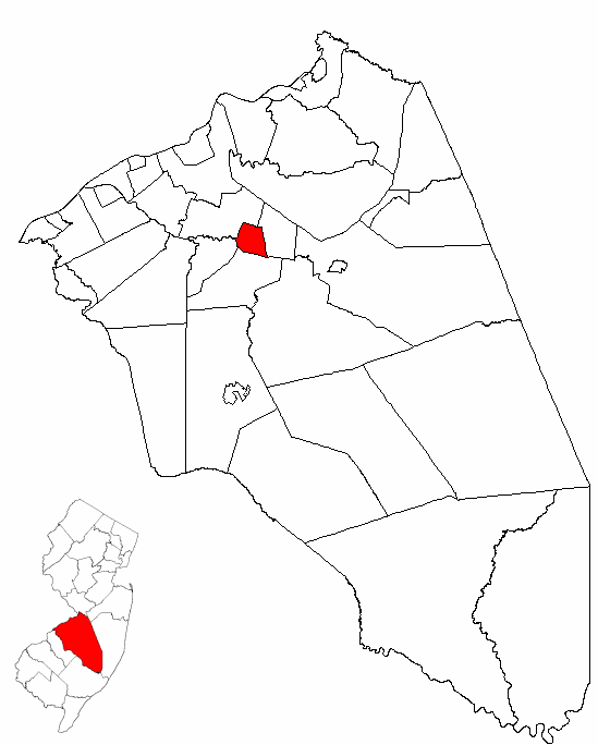 Locator map of Mount Holly