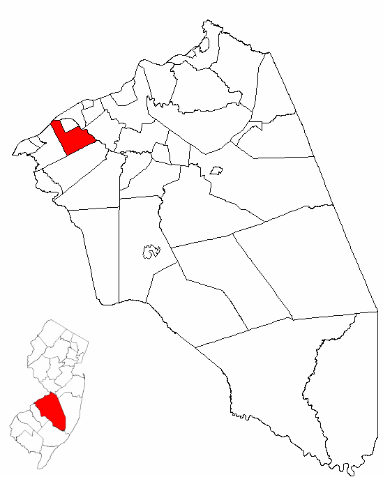 Locator map of Delran